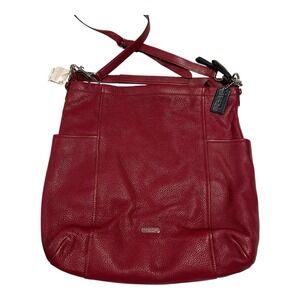 Coach Red Leather Shoulder Bag